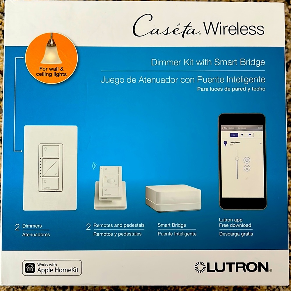 Caseta wireless Dimmer kit with smart bridge